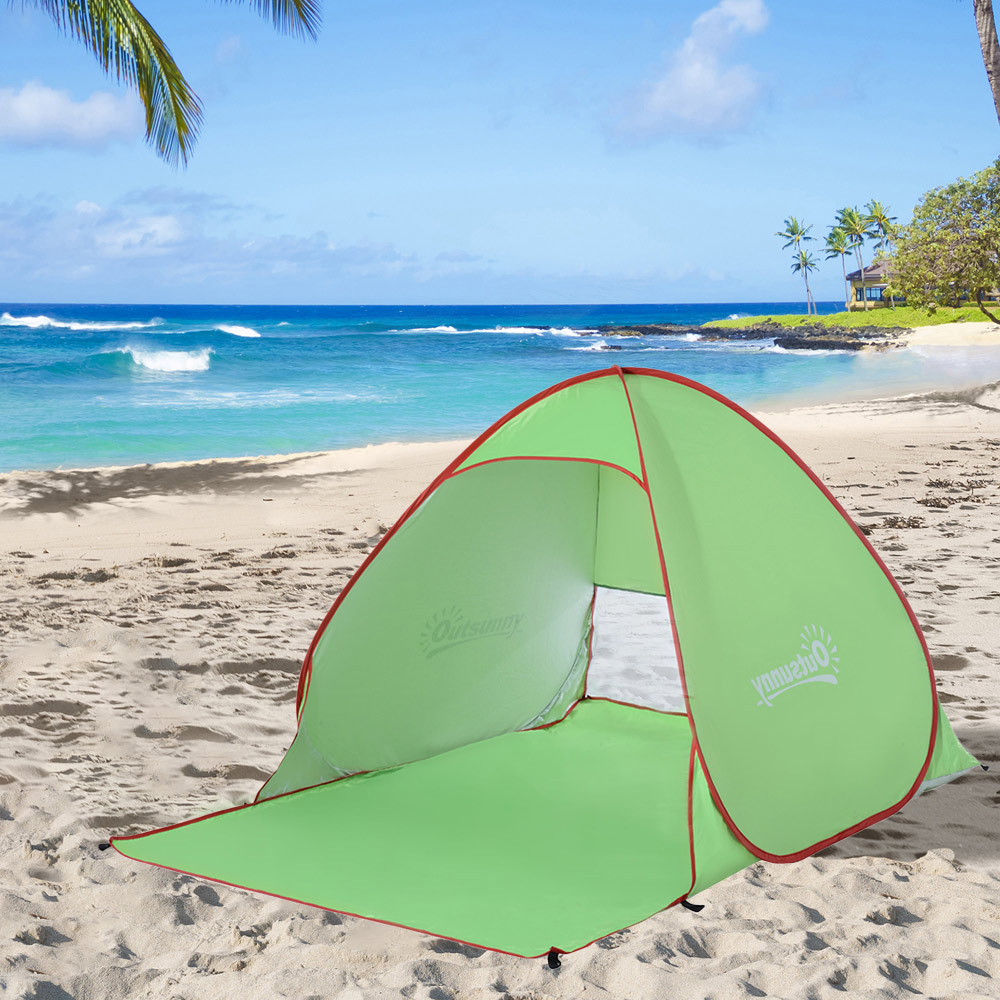 Outsunny 2-Person Pop-Up UV Fishing Camping Shelter Image 2