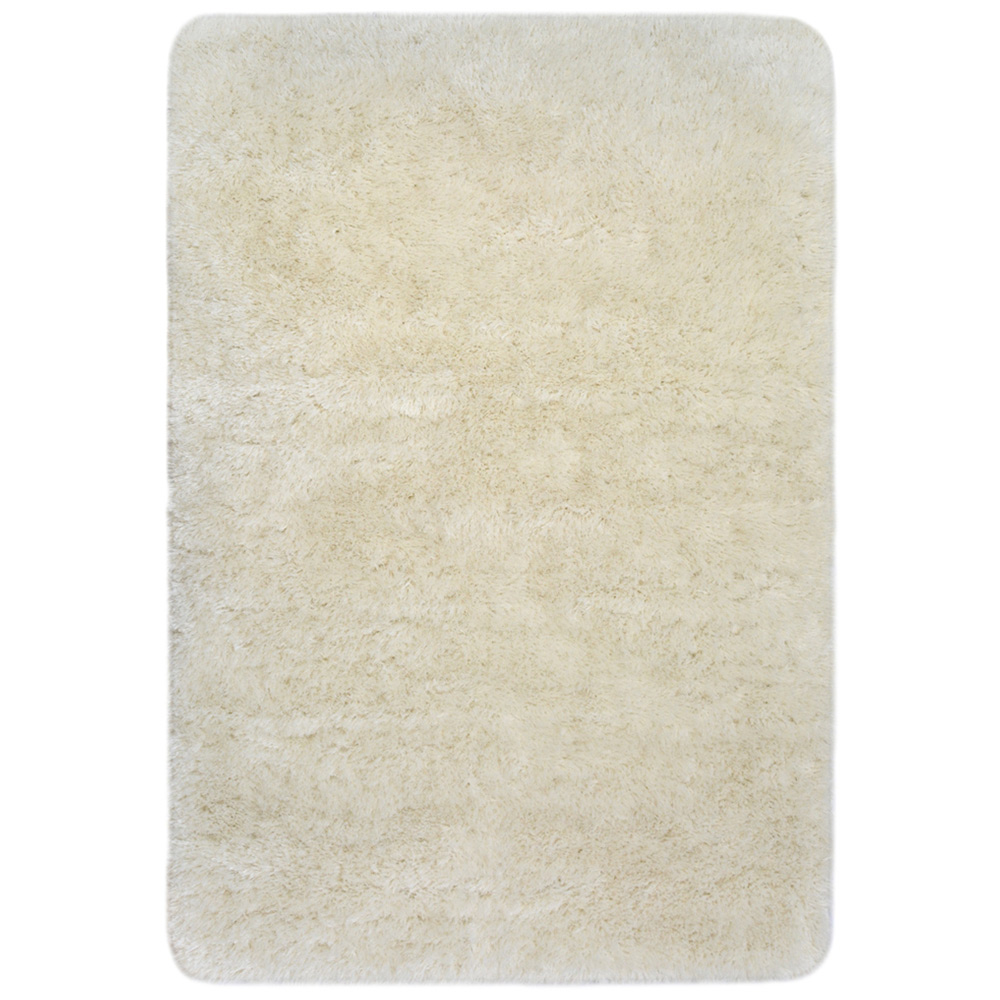 Homemaker Ivory Soft Washable Shaggy Rug 140 x 200cm Image 1