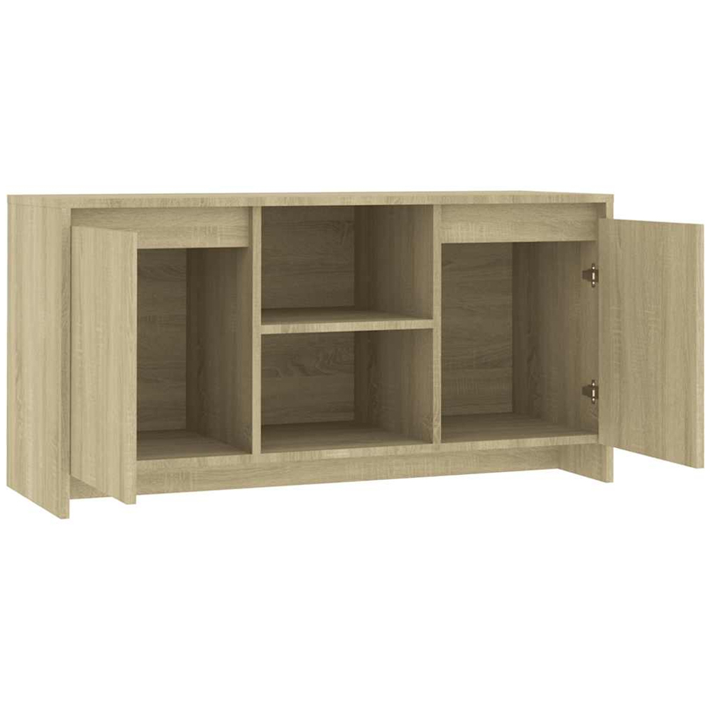vidaXL 2 Door 2 Shelf Sonoma Oak TV Cabinet Image 7