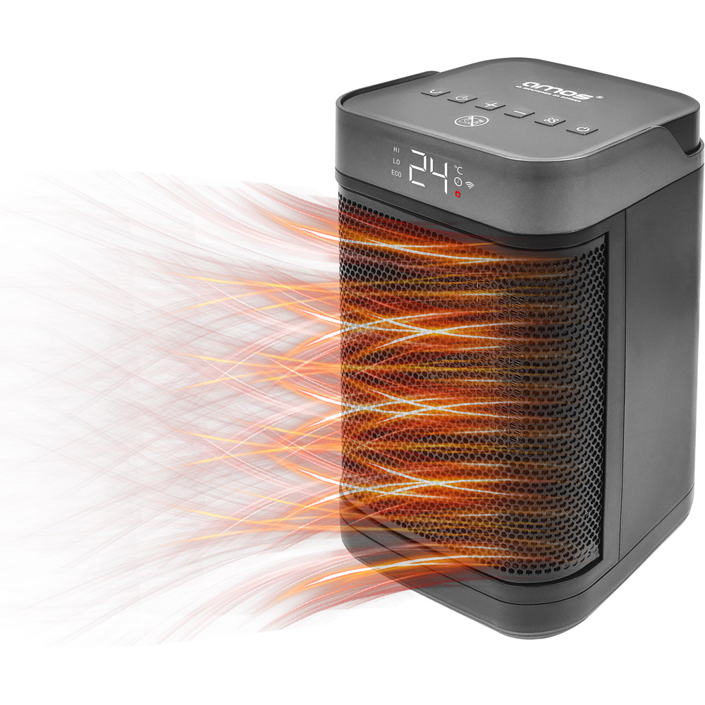 AMOS Black Electric Oscillating Heater 1500W Image 3