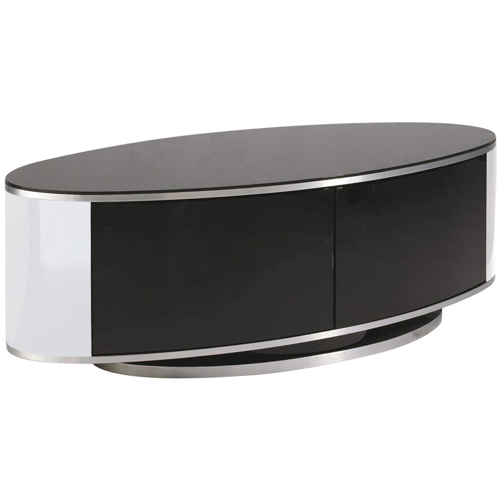 MDA Designs Luna 2 Door Black and White TV Cabinet Image 5