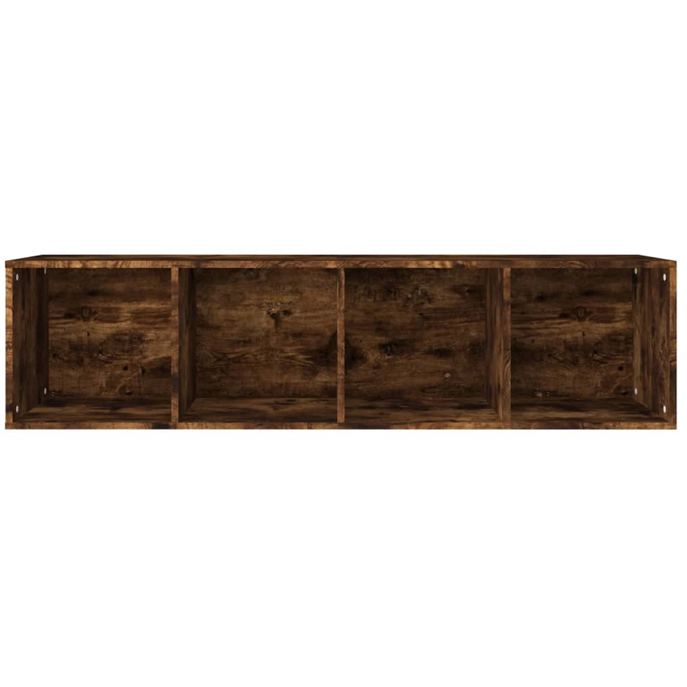 vidaXL 4 Shelf Smoked Oak Bookcase Image 3