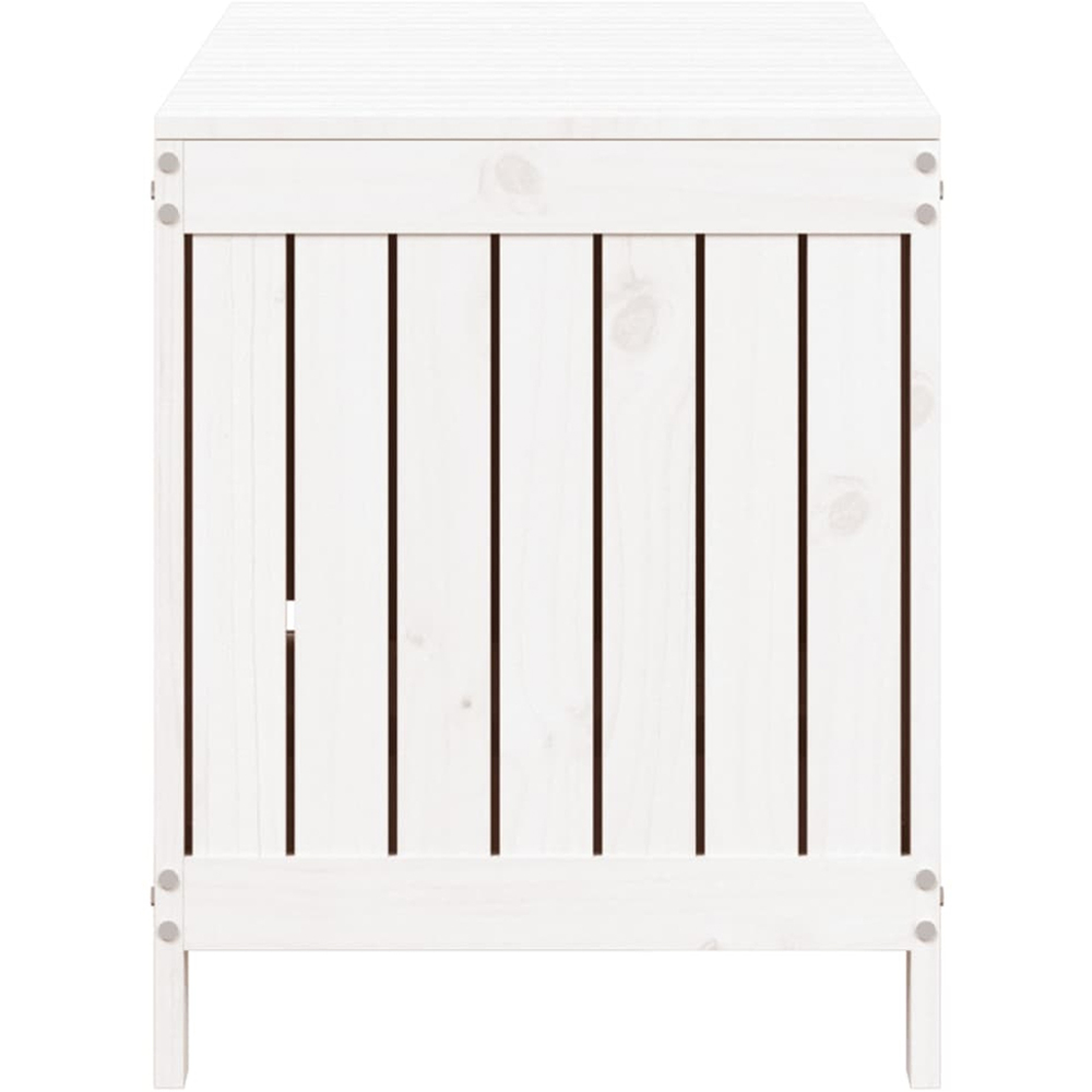 vidaXL 60 x 115 x 49cm White Pine Wood Garden Storage Box Image 6
