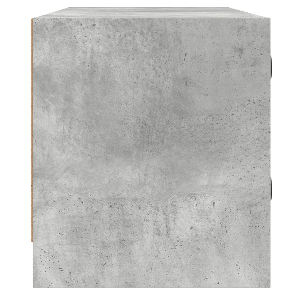 vidaXL 3 Glass Door Concrete Grey TV Cabinet Image 7