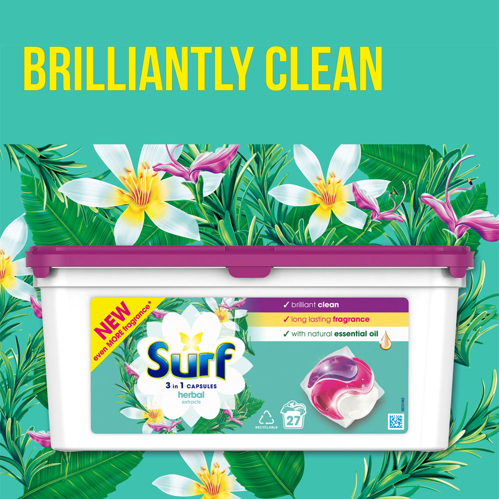 Surf 3 in 1 Herbal Extracts Laundry Washing Capsules Image 4