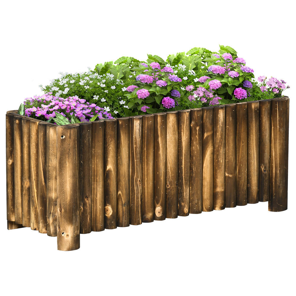 Outsunny Fir Raised Bed Plant Pot Image 1