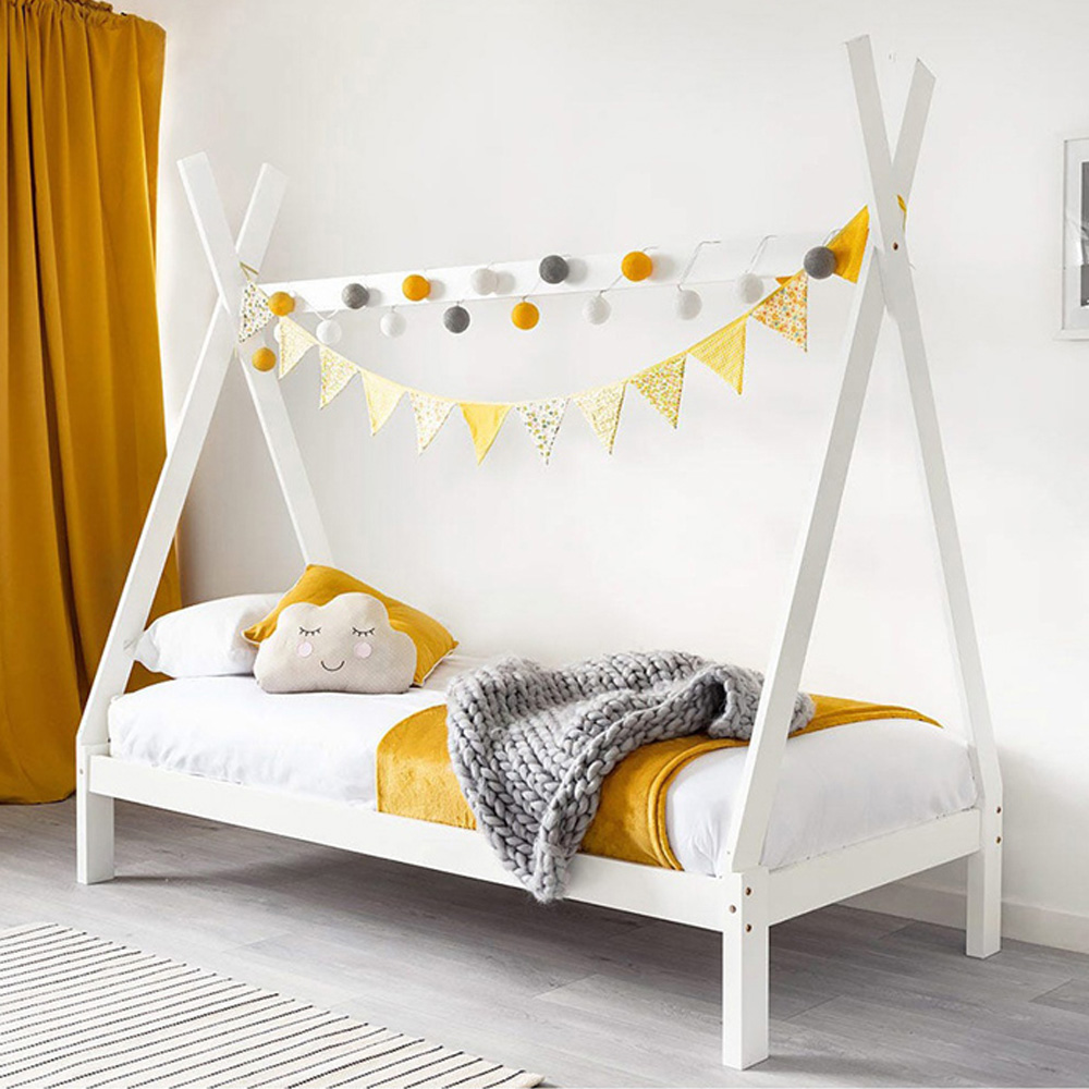 Flair Jessie White Solid Wood Tent Bed Image 1
