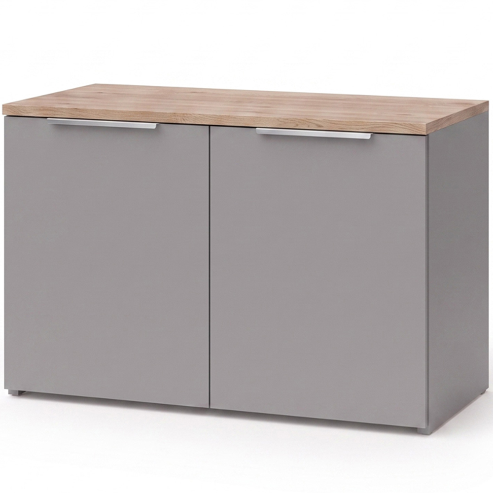 Shefa Line MODU 80 2 Door Grey and Sonoma Oak Sideboard Image 2