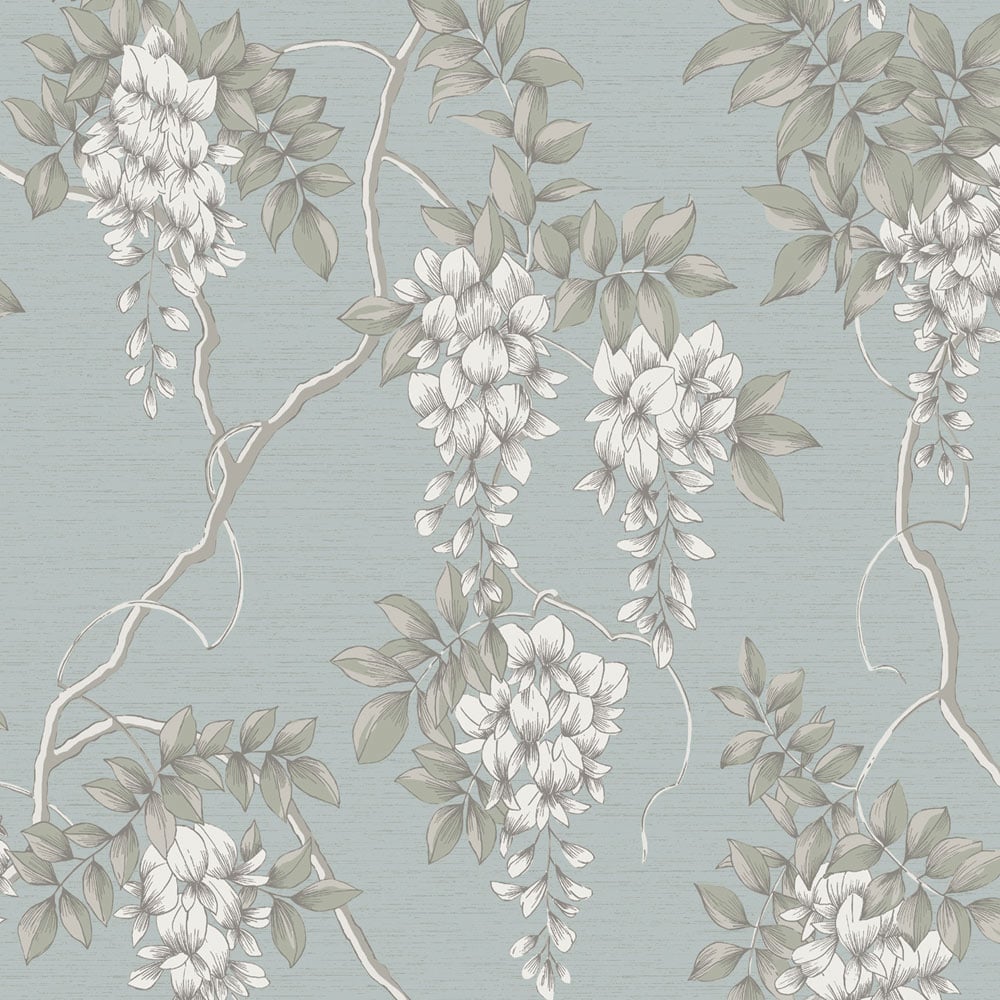 Superfresco Easy Wisteria  Duck Egg Wallpaper Image 1