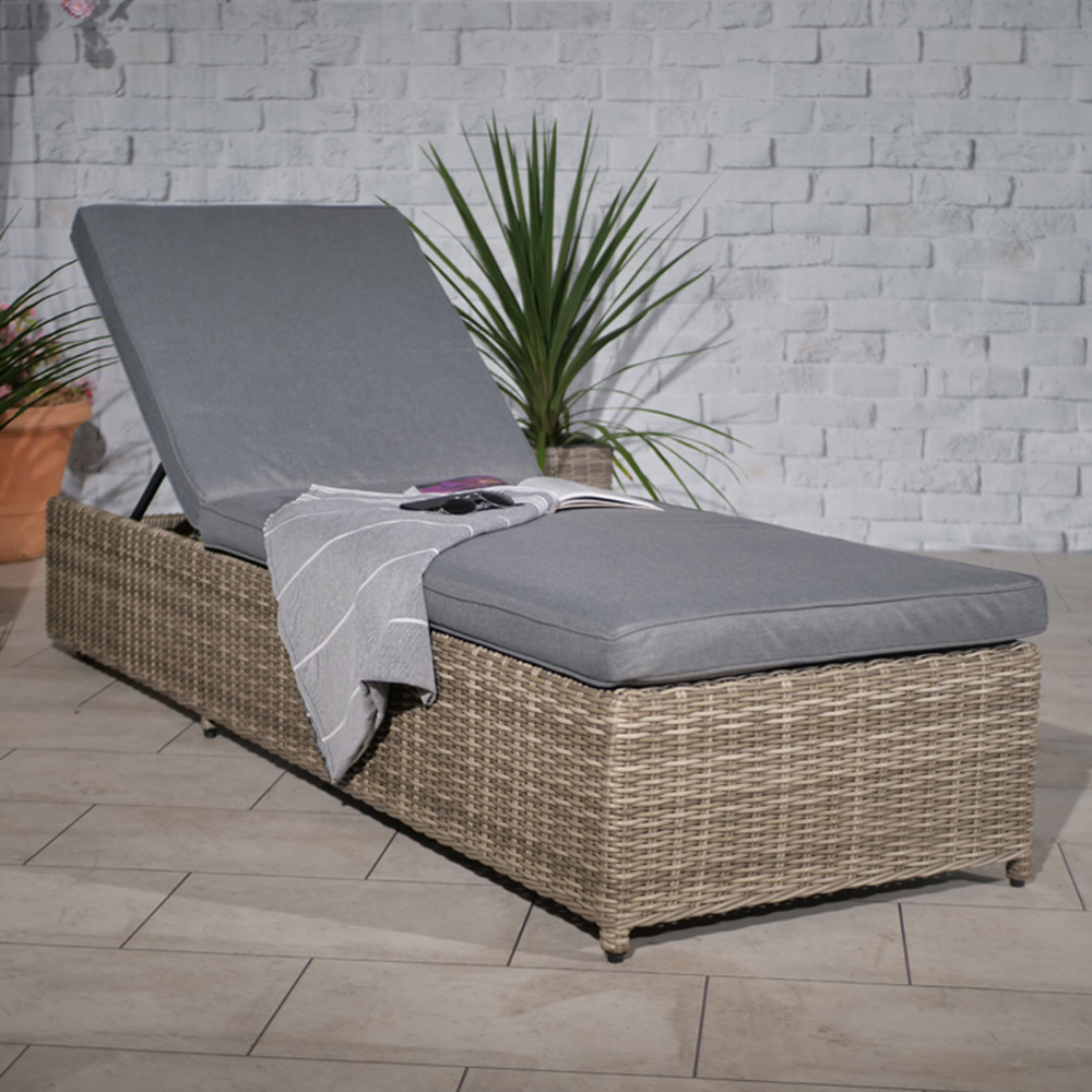 Royalcraft Wentworth Rattan Multi Position Sunlounger Image 1