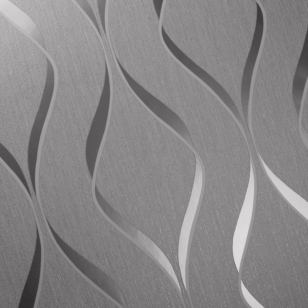 Muriva Wave Grey Wallpaper Image 3