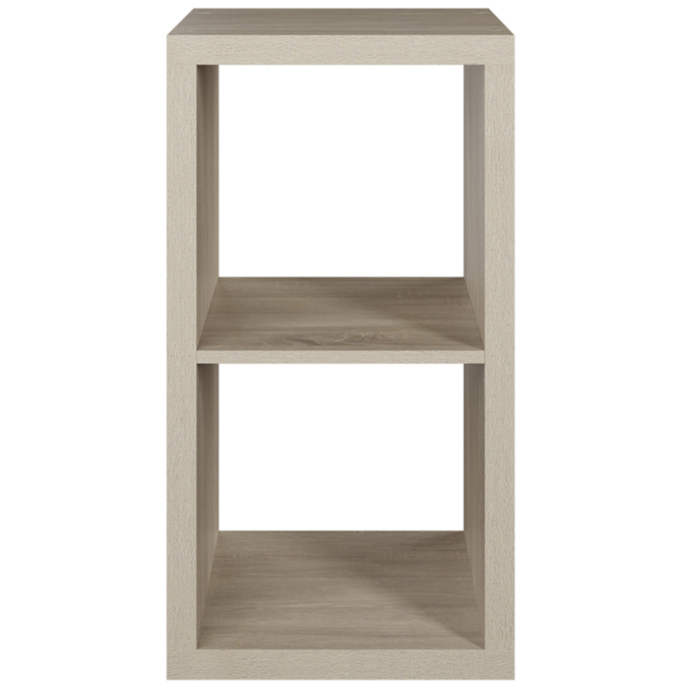 Clever Cube 2 Shelf Light Oak Effect Storage Unit Image 3