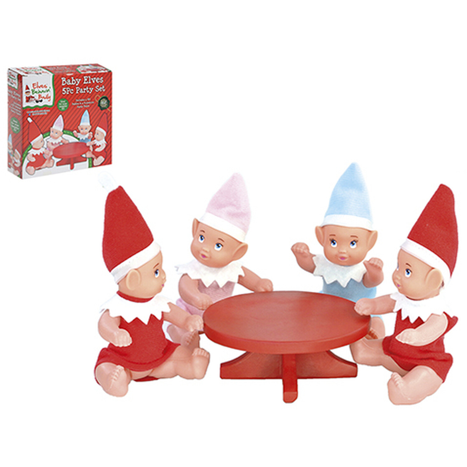 5-Piece Baby Elves Party Set - Red Image