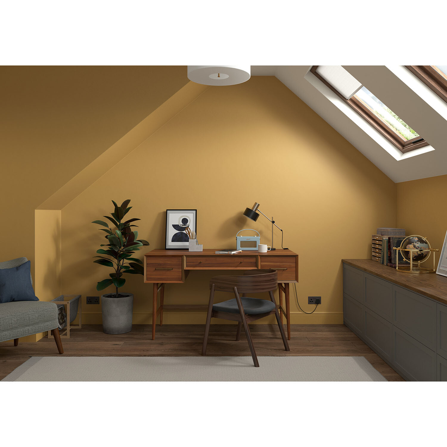 Dulux Heritage Walls and Ceilings Brushed Gold Velvet Matt Emulsion Paint 2.5L Image 10