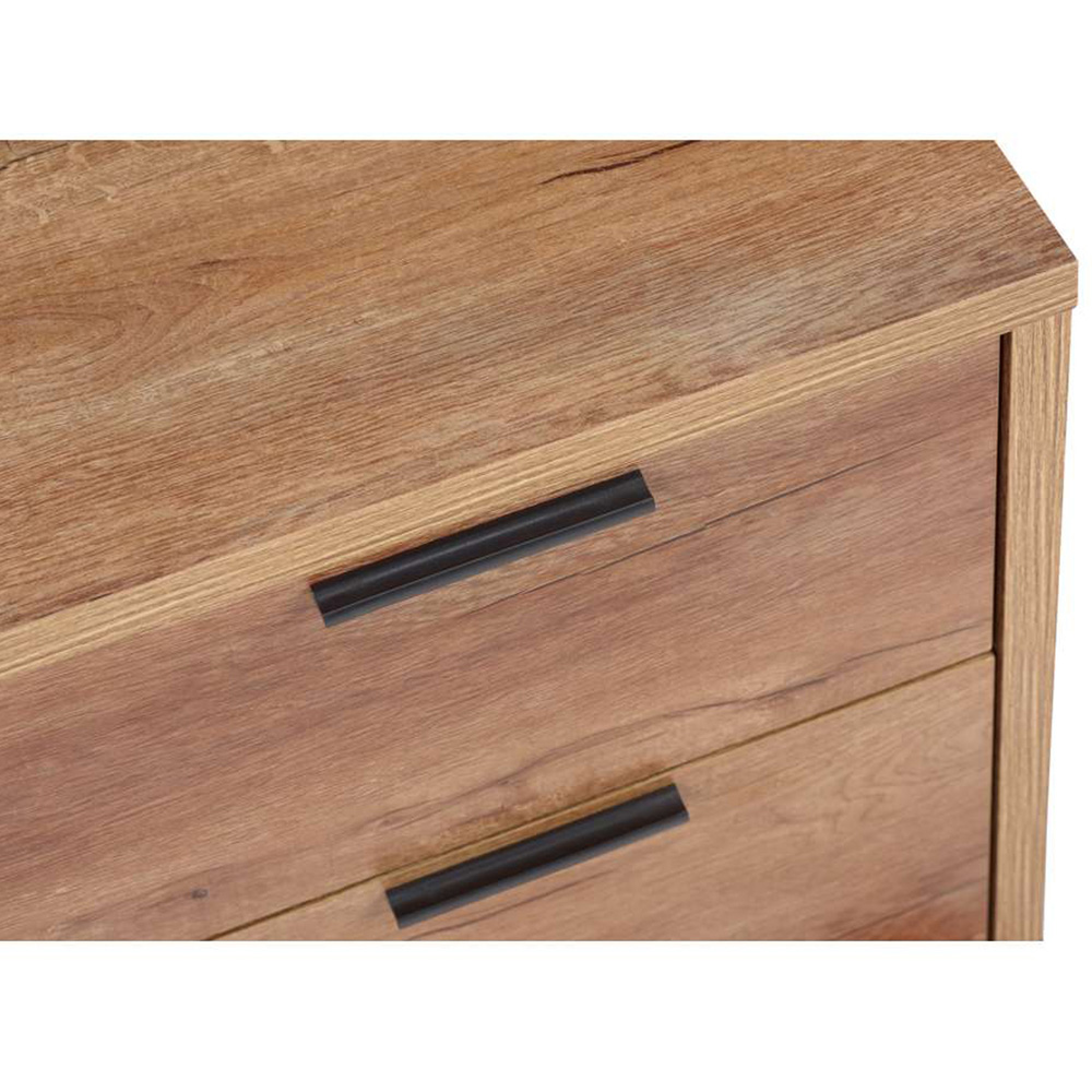 Stockwell Single Drawer Brown Bedside Table Image 4