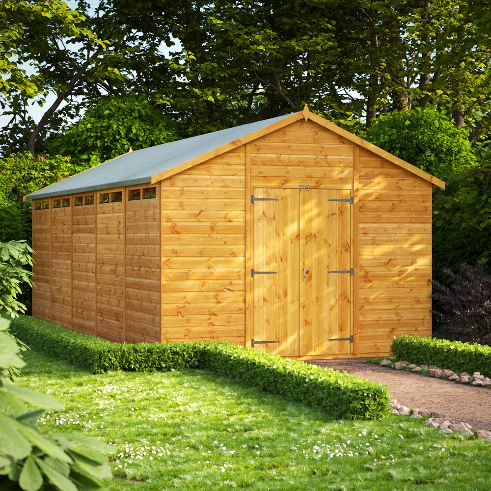 Power Sheds 20 x 10ft Double Door Apex Security Shed Image 2
