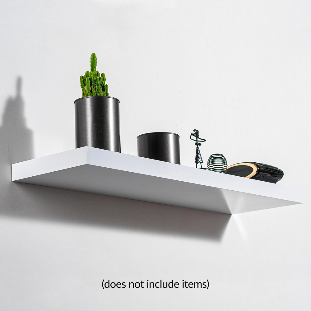 Innoteck 60cm High Gloss White Floating Shelf Image 3