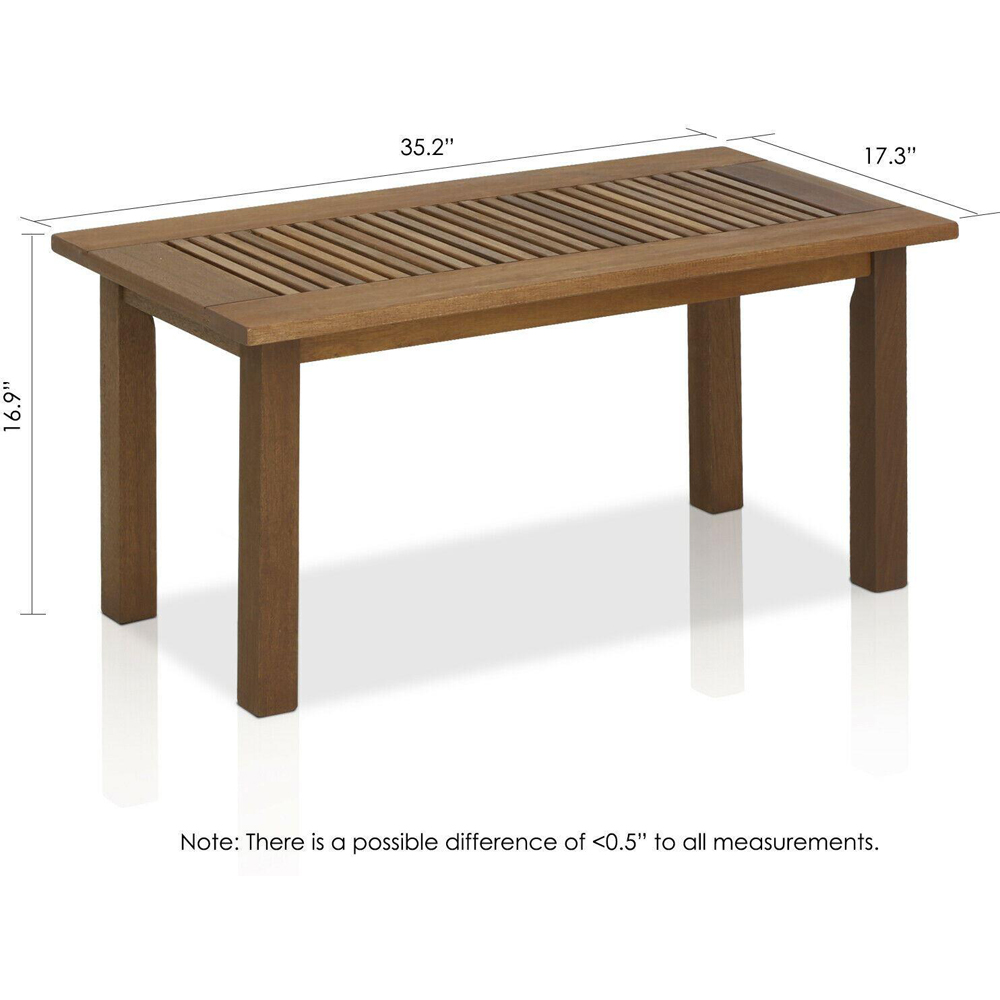 Walplus Tioman Natural Hardwood Outdoor Coffee Table Image 4