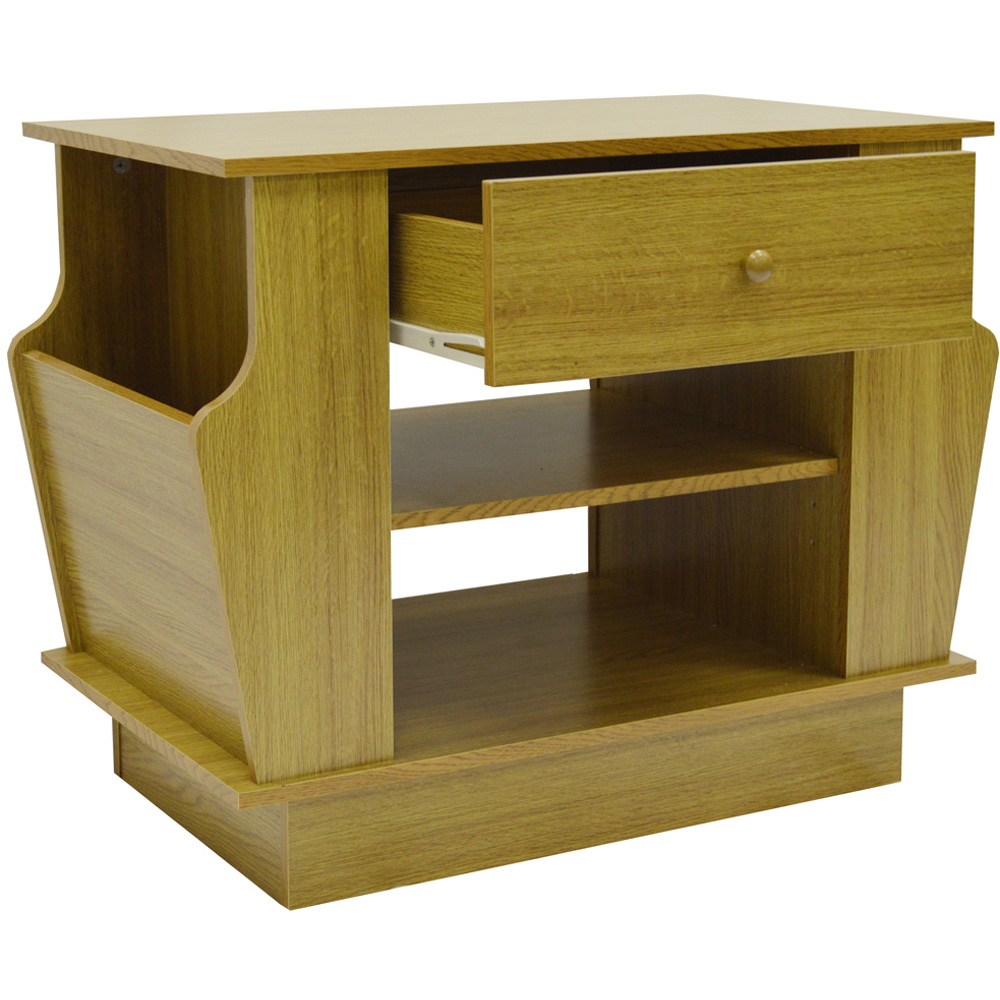Watsons Companion Oak Large Storage Table with Magazine Rack Image 4