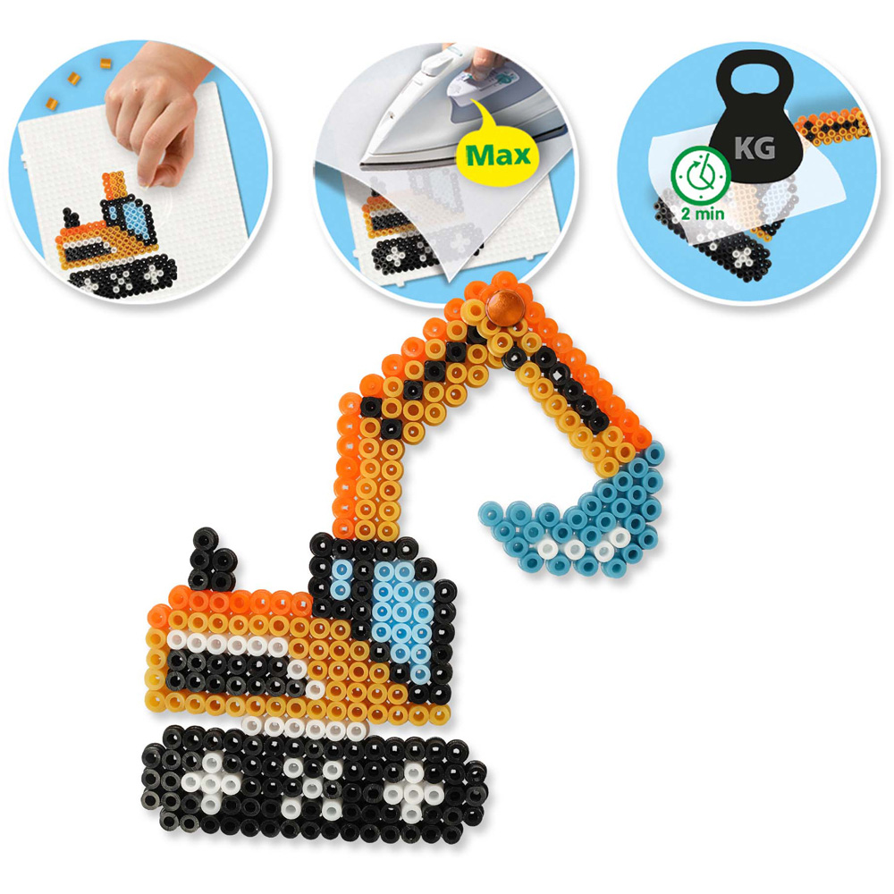 SES Creative Beedz Construction Trucks Iron On Beads Kit 2400 Piece Image 5