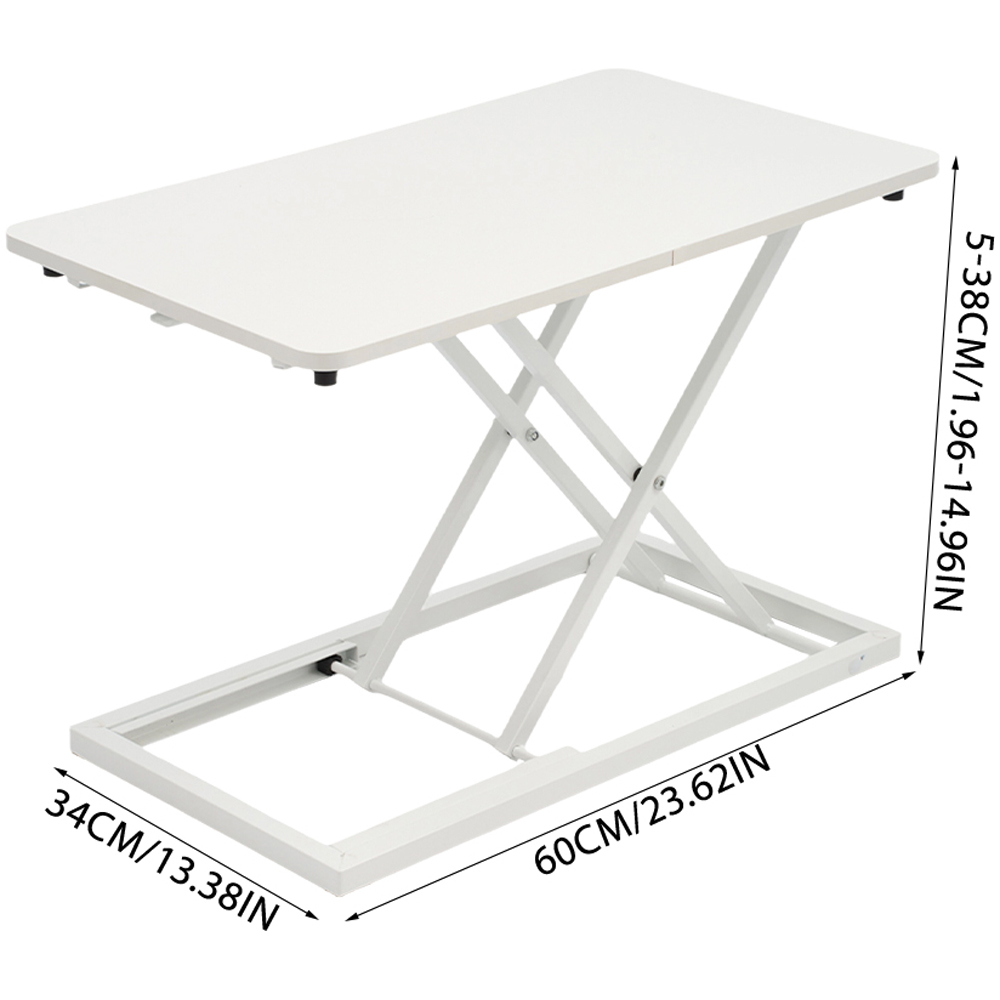 Living and Home White Adjustable Standing Desk Converter Image 8