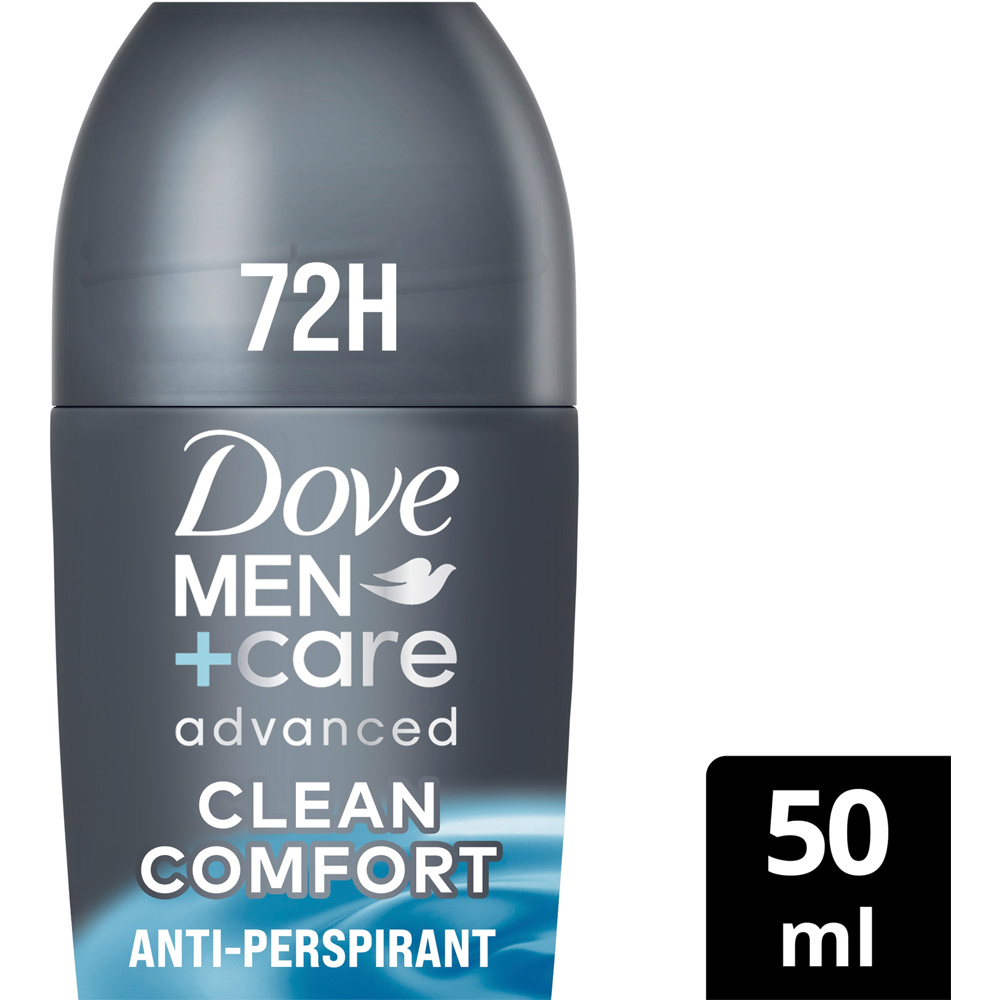 Dove Men+Care Advanced Clean Comfort Antiperspirant Deodorant Roll On 50ml Image 3