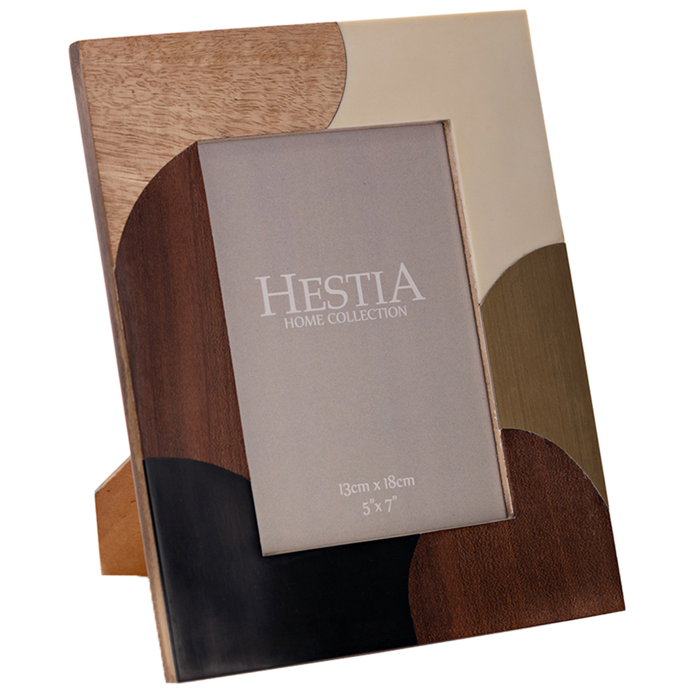 Premier Housewares Hestia Resin and Mangowood Frame 5 x 7 Inch Image 2