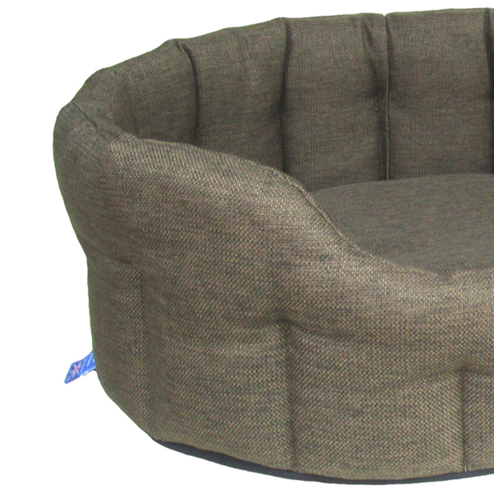 P&L Small Green Oval Basket Dog Bed Image 2