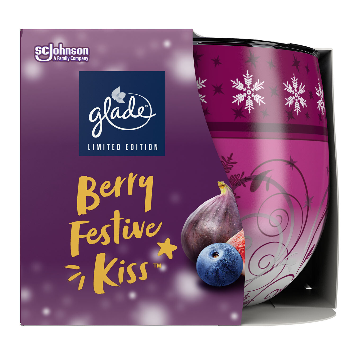Glade Winter Scented Candle Berry Festive Kiss Image