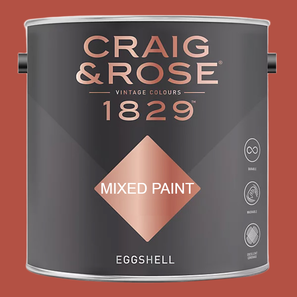 Craig & Rose 1829 Vintage Walls Wood and Metal Oriental Red Eggshell Paint 2.5L Image 2