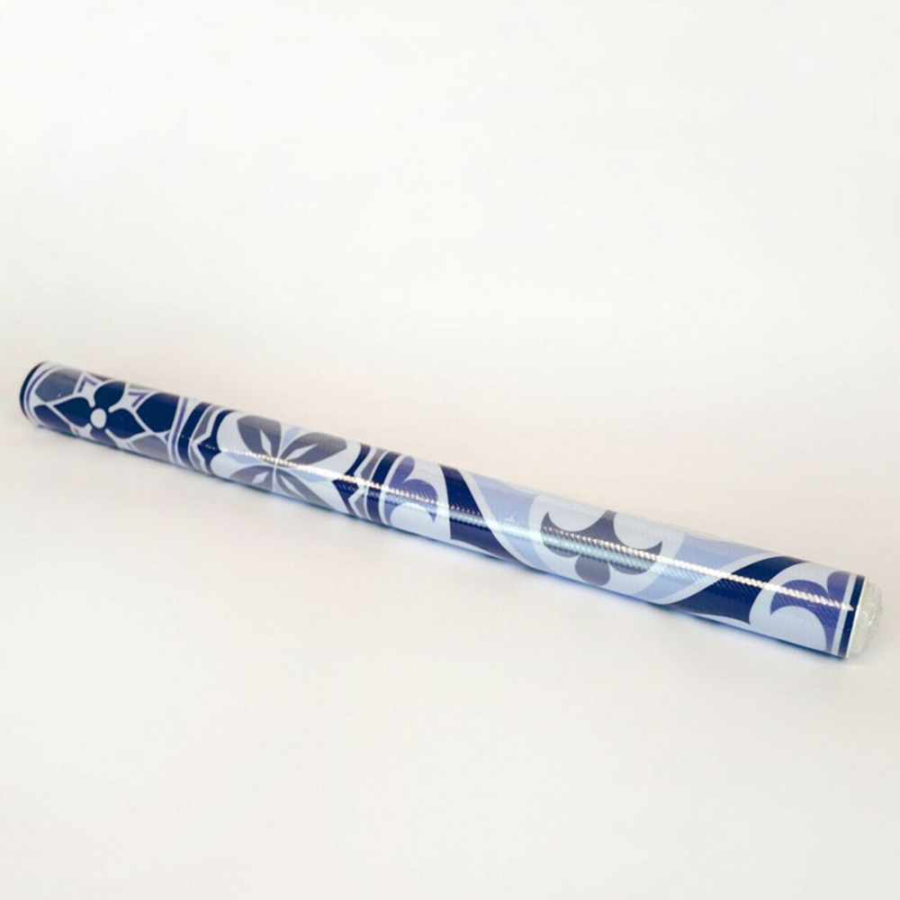 Walplus Lisbon Blue Tile Melange Floor Sticker 120 x 60cm Image 2