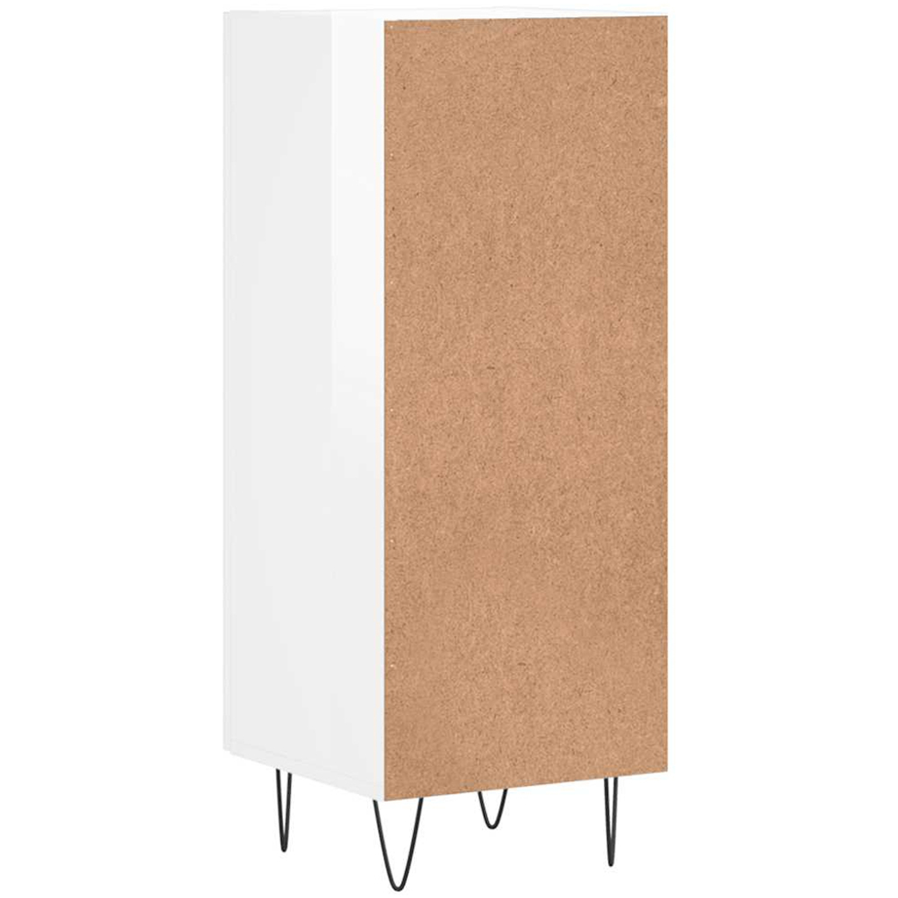 vidaXL Single Door High Gloss White Sideboard Image 8