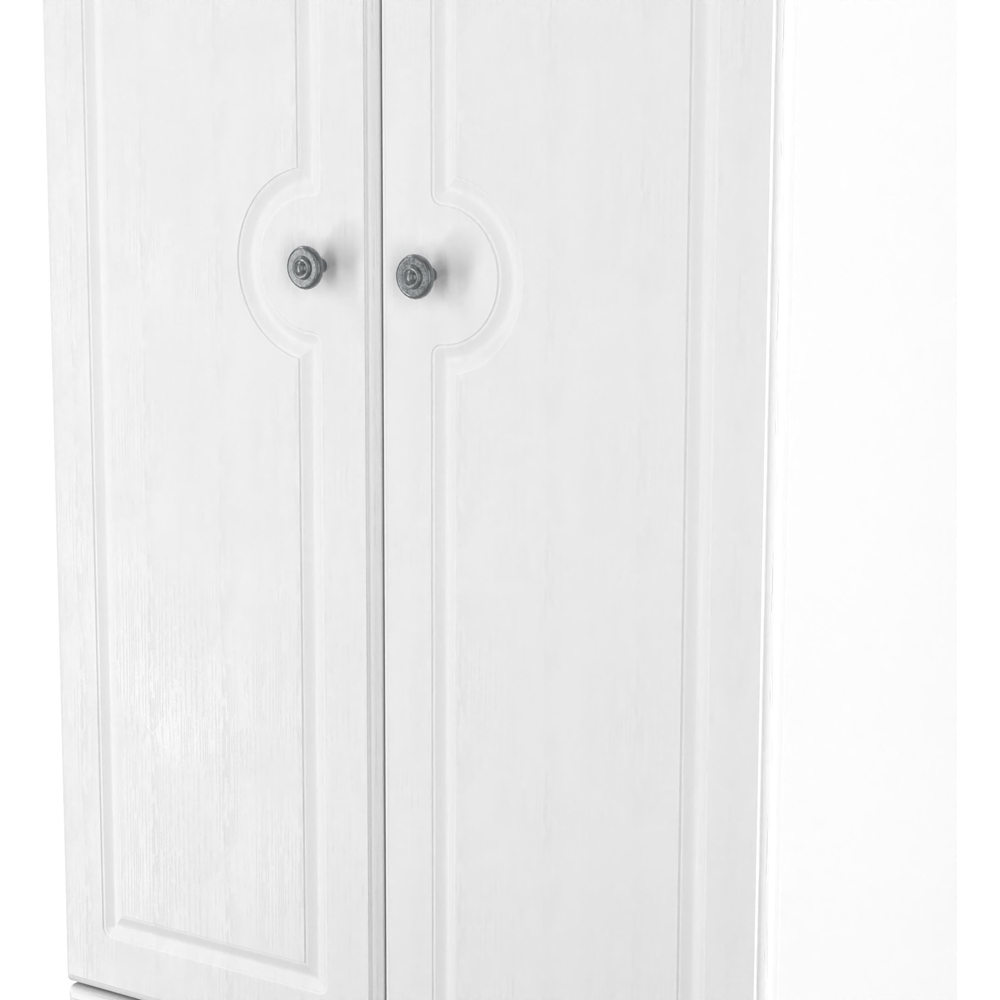 Crowndale Pembroke 2 Door 2 Drawer Matt White Wardrobe Ready Assembled Image 7