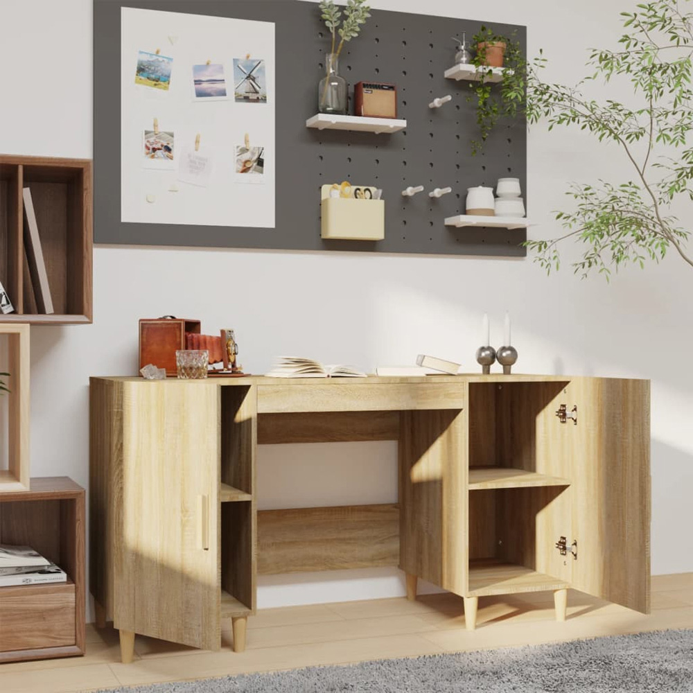 vidaXL 2 Door Computer Desk Sonoma Oak Image 7
