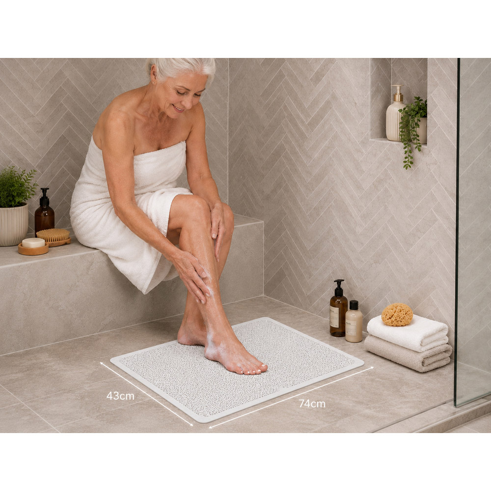 Avilo Hydro White Bathroom Mat 74 x 43cm Image 3