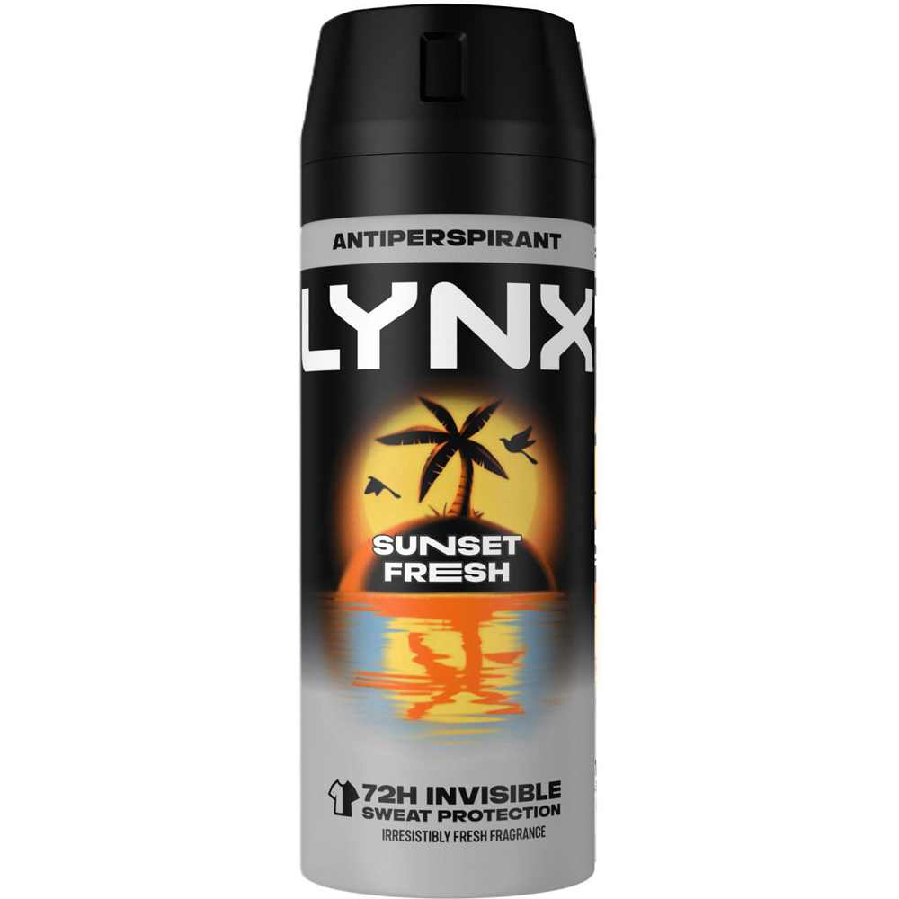 Lynx Sunset Fresh 72H Protection Antiperspirant Aerosol Deodorant Spray 150ml 24 Pack Image 2