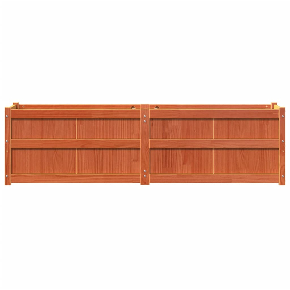 vidaXL Wax Brown Solid Pine Wood Garden Planter 180 x 50 x 50cm Image 4