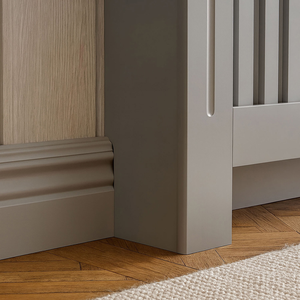 Neo Grey Decorative Wooden Radiator Cover Small Image 4