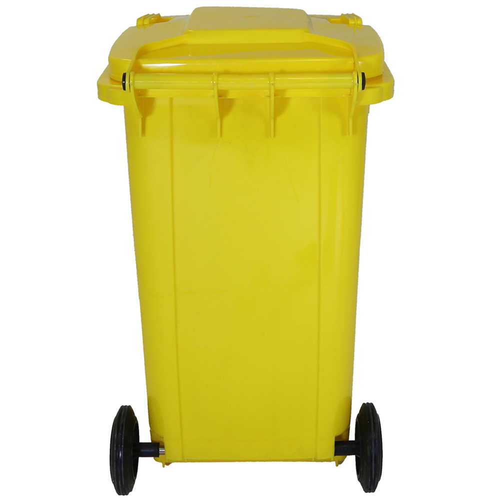 Charles Bentley Yellow Wheelie Bin 240L Image 2