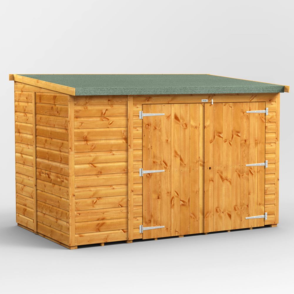 Power Sheds 8 x 6ft Double Door Pent Bike Shed Image 3