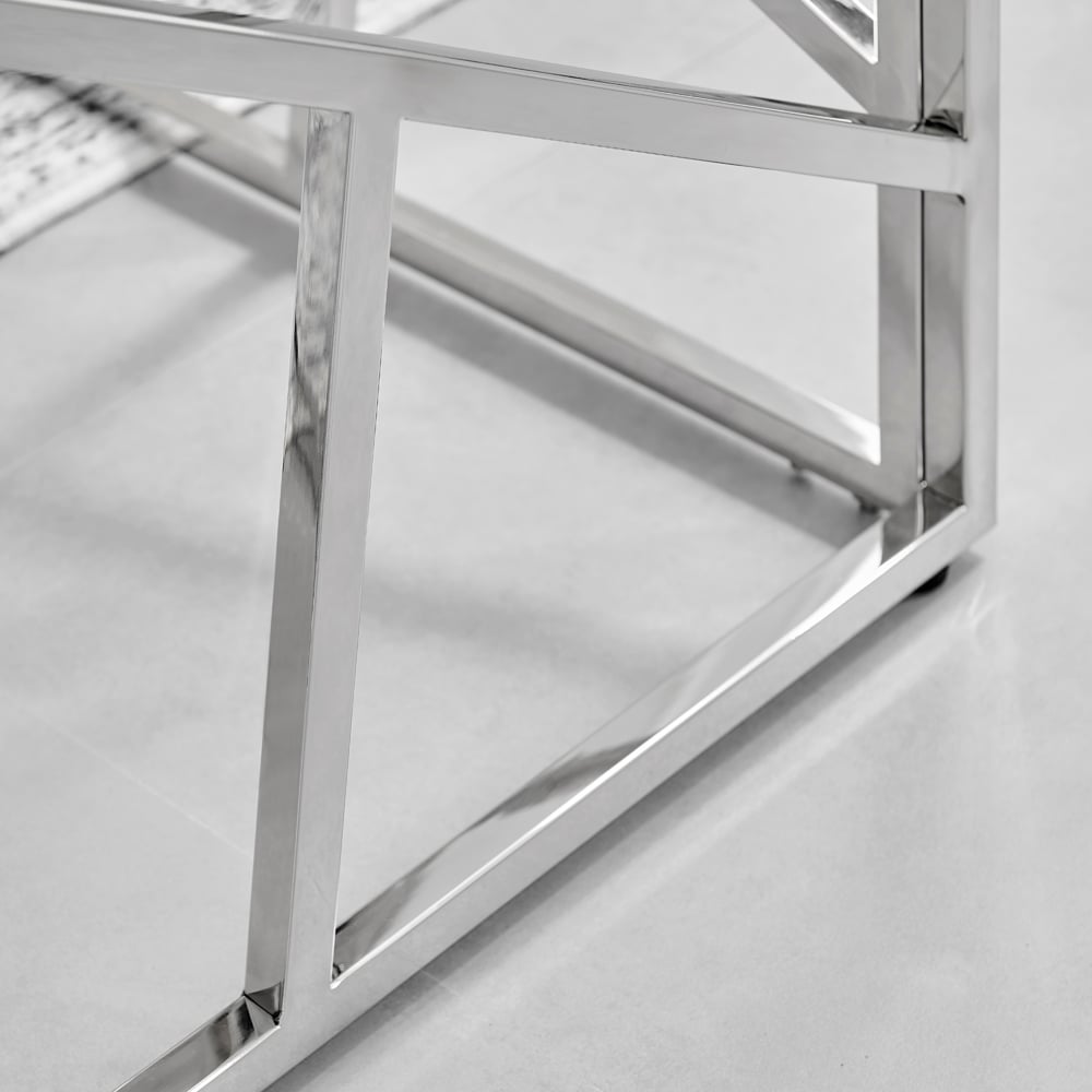 Furniturebox Sicily Silver Side Table Image 4