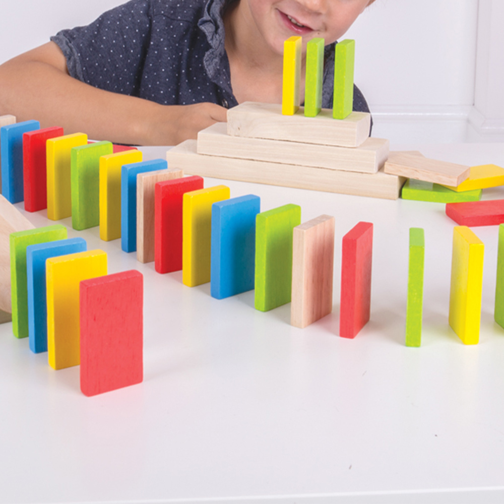 Bigjigs Toys Wooden Domino Run Multicolour Image 2