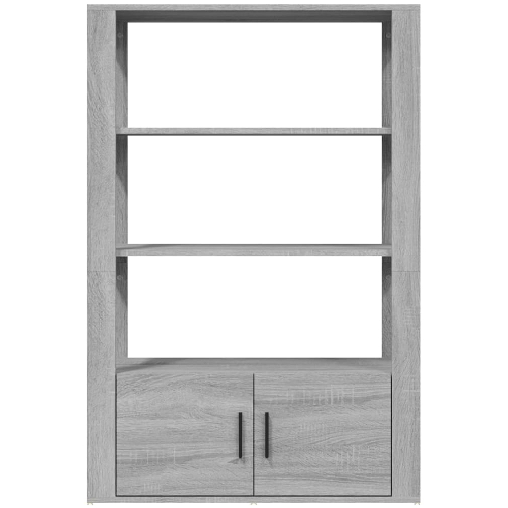 vidaXL 2 Door 3 Shelf Grey Sonoma Wooden Sideboard Image 3