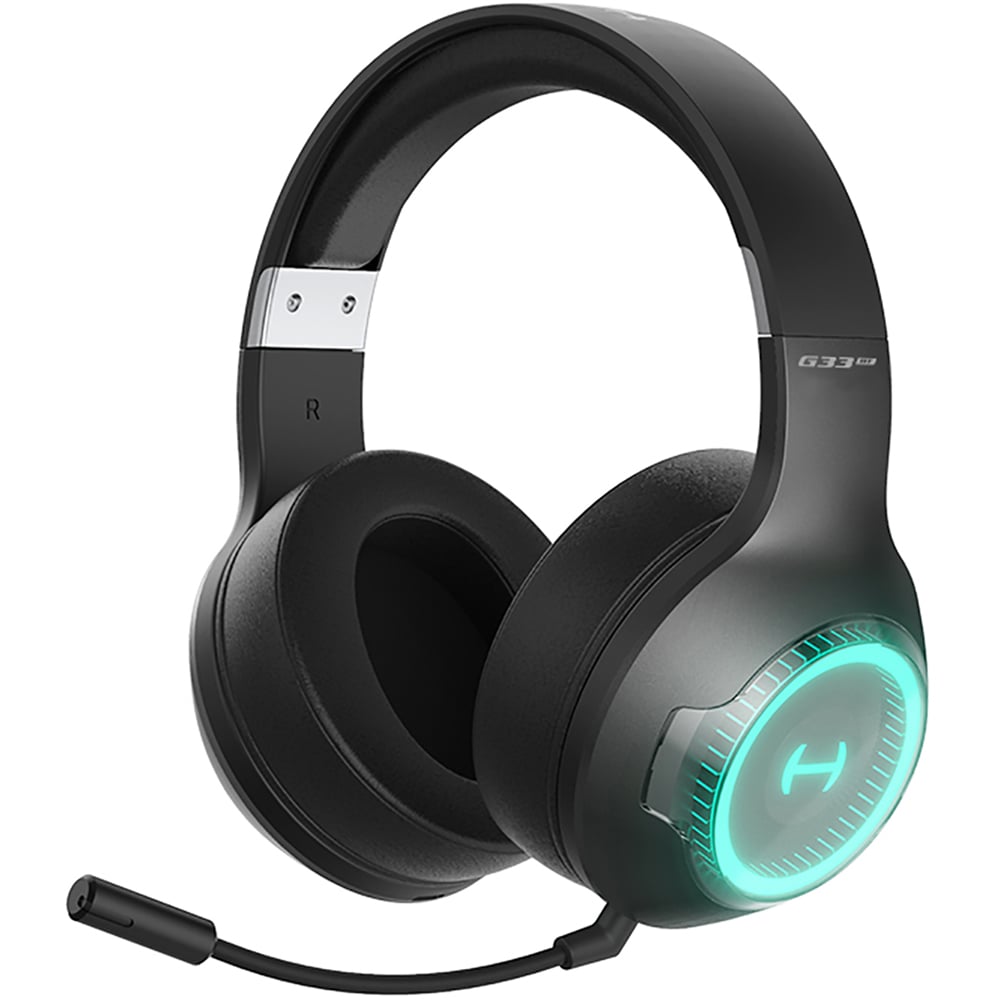 Edifier G33BT Bluetooth Black Gaming Headset With RGB Lighting Image 1