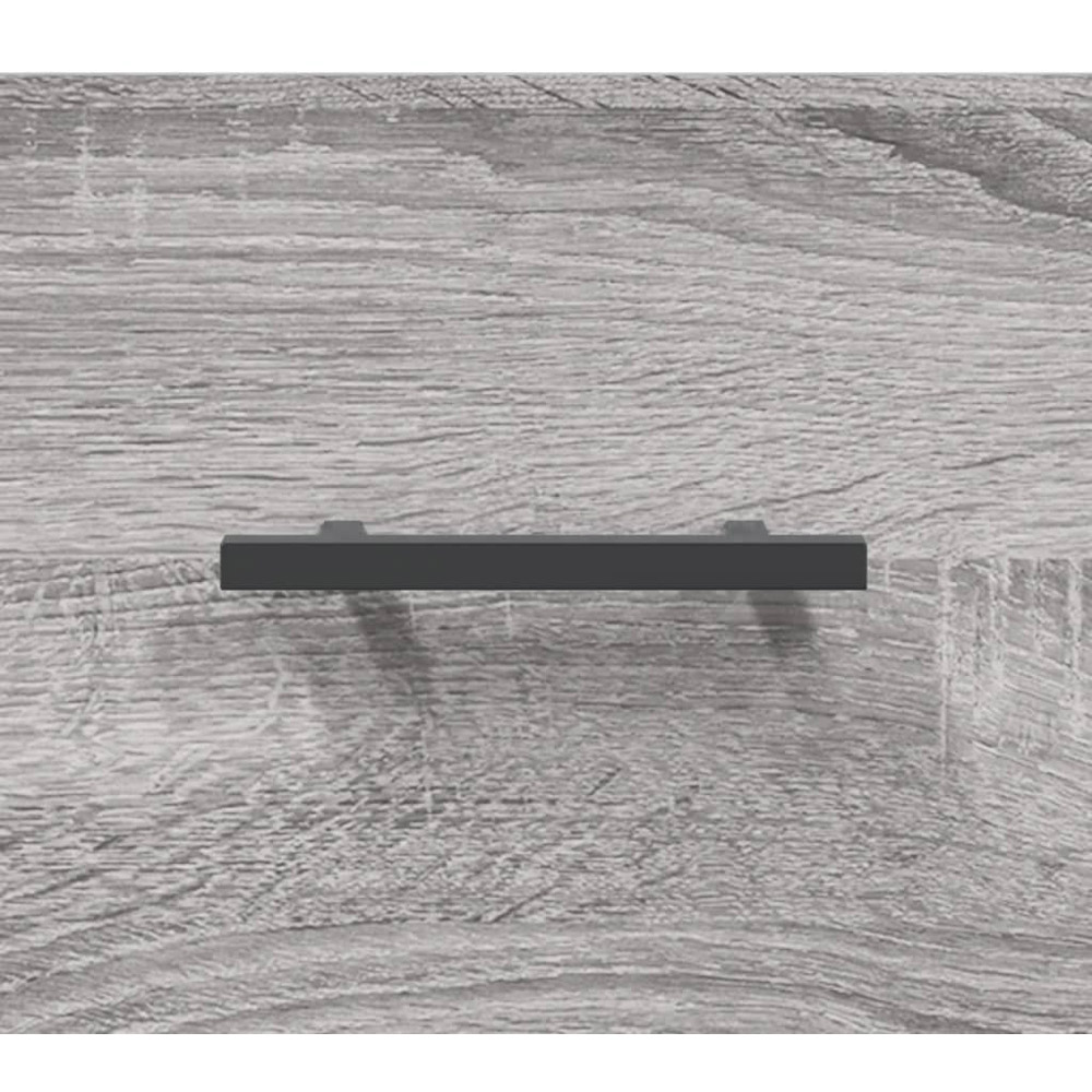 vidaXL Single Drawer Grey Sonoma Oak Wall Mounted Bedside Table Image 9