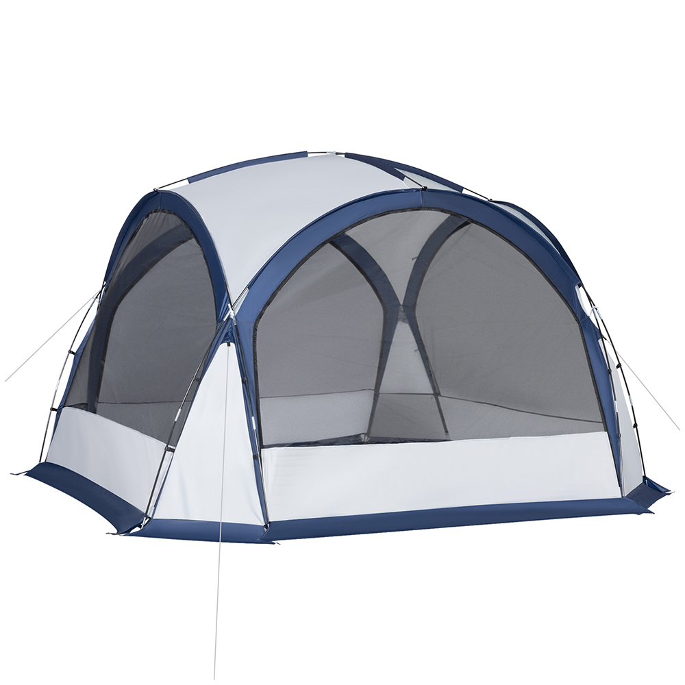 Outsunny 6-8 Person Camping Tent White Image 1