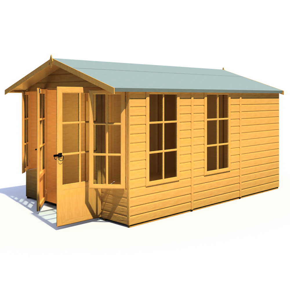 Shire Delmora 8 x 12ft Double Door Traditional Summerhouse Image 3