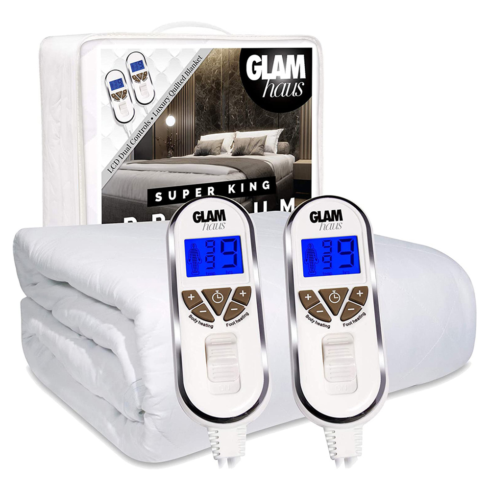 GlamHaus Super King Fitted Electric Blanket Image 4