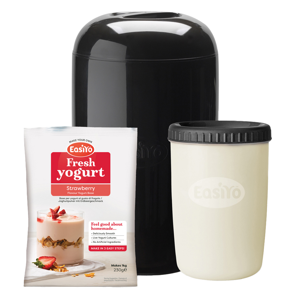 EasiYo Black Strawberry Yoghurt Starter Kit 1L Image 1