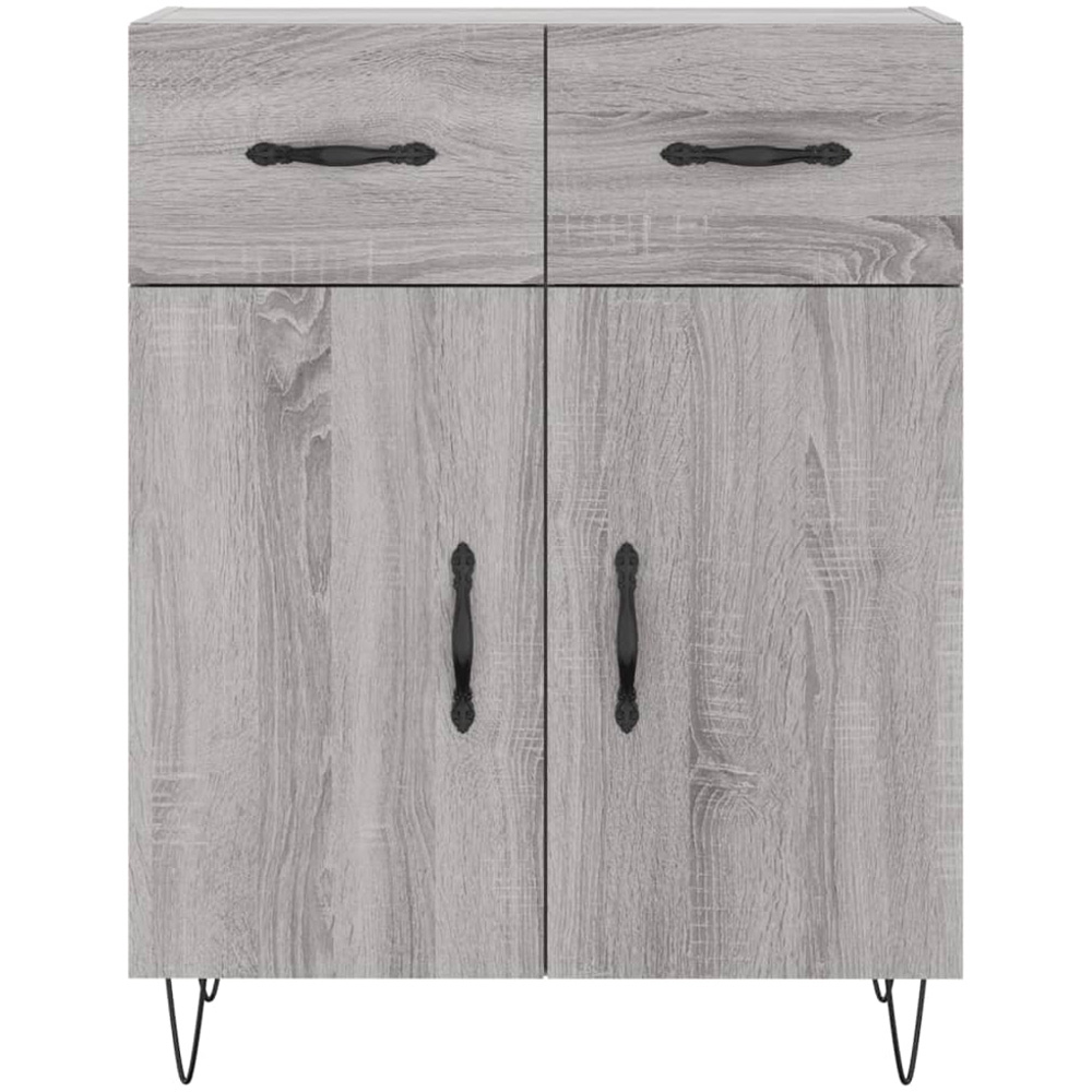 vidaXL 4 Door 2 Drawer Grey Sonoma Highboard Image 8